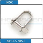 Manille Inox plate forme droite